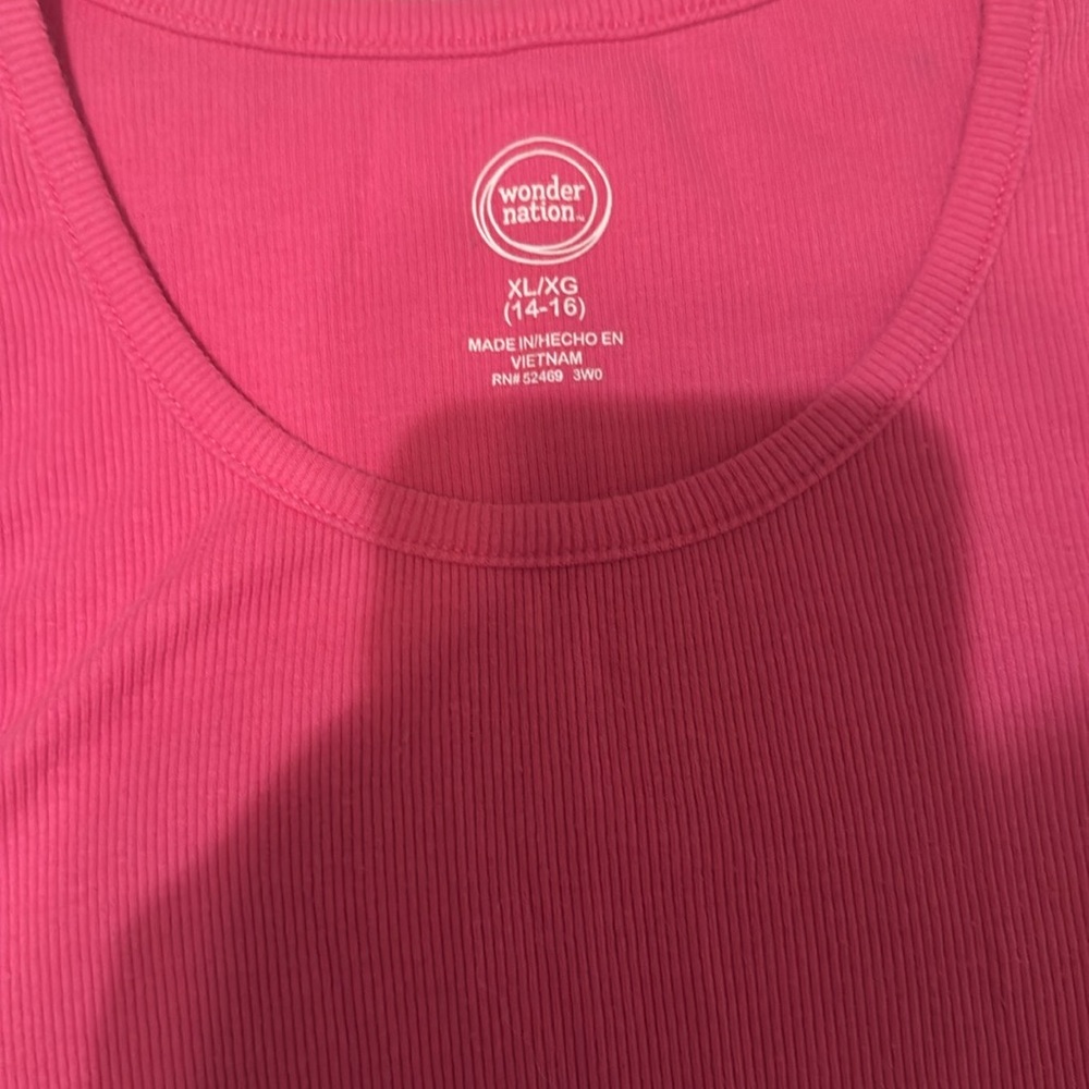 💗 Pink Ribbed Tank Top - Picture 2 of 2